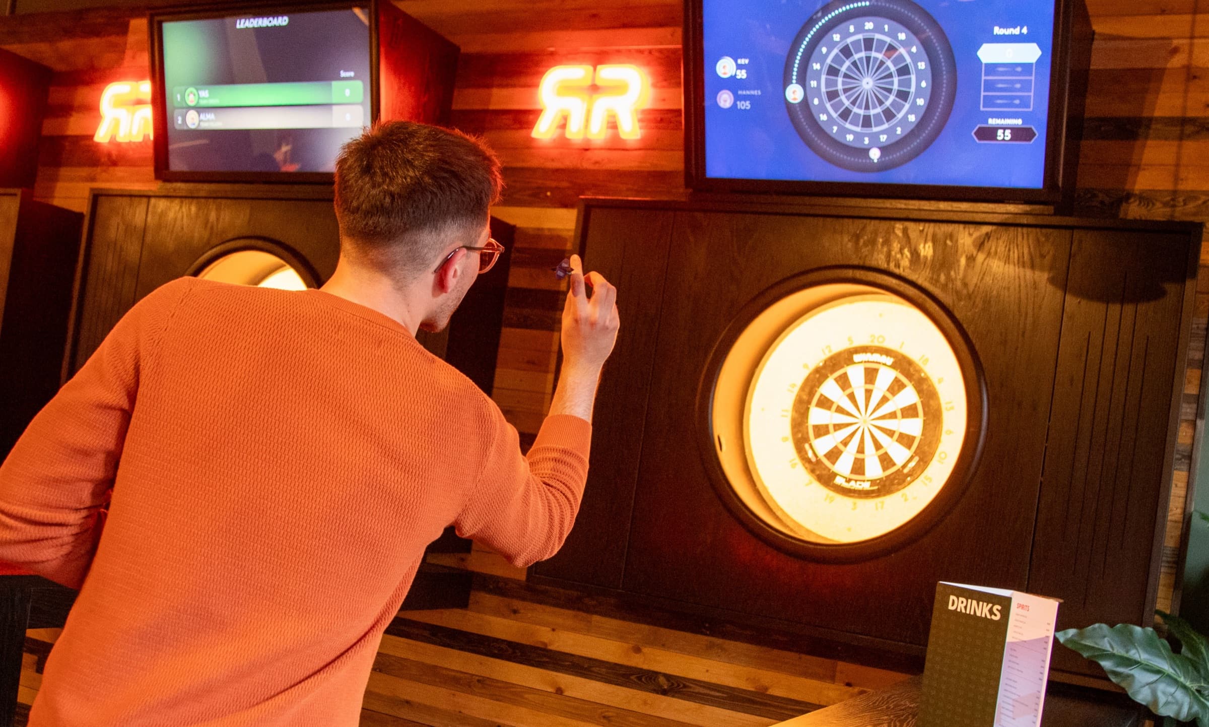 Interactive darts at Rocket Room
